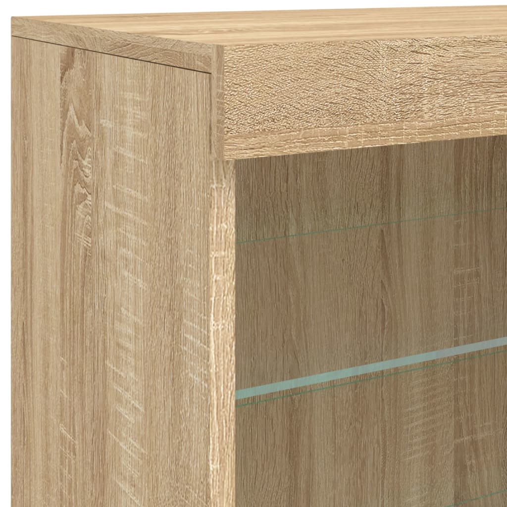 Dressoir Met Led-Verlichting 42,5X37X67 Cm Kleurig Sonoma eiken