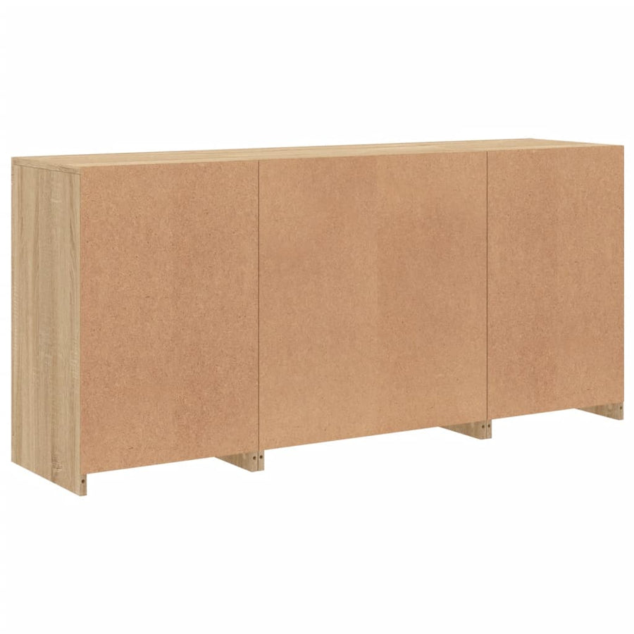 Dressoir Met Led-Verlichting 42,5X37X67 Cm Kleurig Sonoma eiken