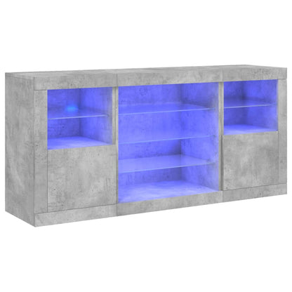 Dressoir Met Led-Verlichting 42,5X37X67 Cm Betongrijs