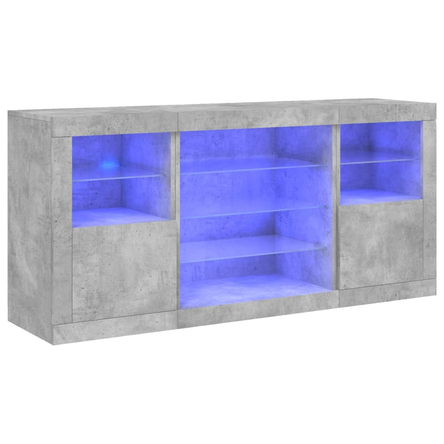 Dressoir Met Led-Verlichting 42,5X37X67 Cm Betongrijs