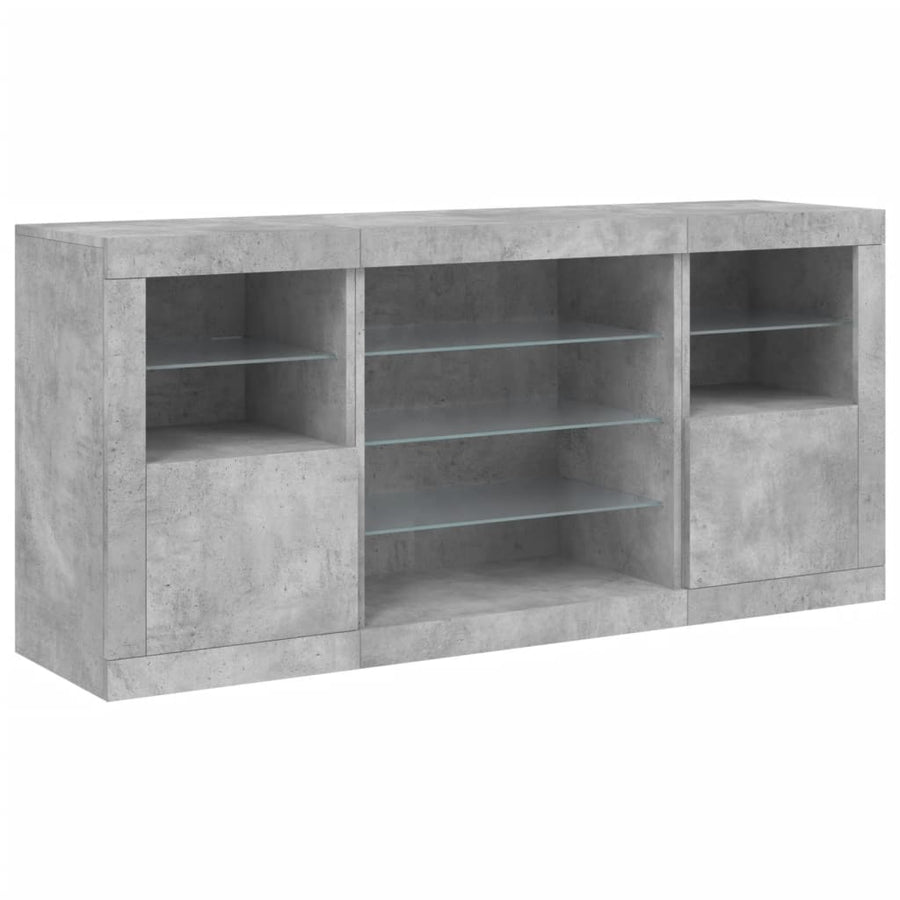 Dressoir Met Led-Verlichting 42,5X37X67 Cm Betongrijs