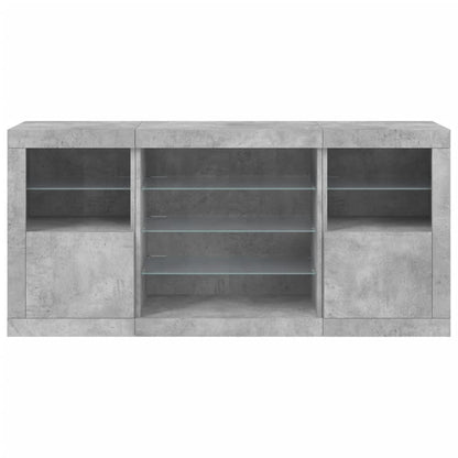 Dressoir Met Led-Verlichting 42,5X37X67 Cm Betongrijs
