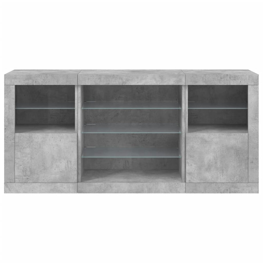 Dressoir Met Led-Verlichting 42,5X37X67 Cm Betongrijs
