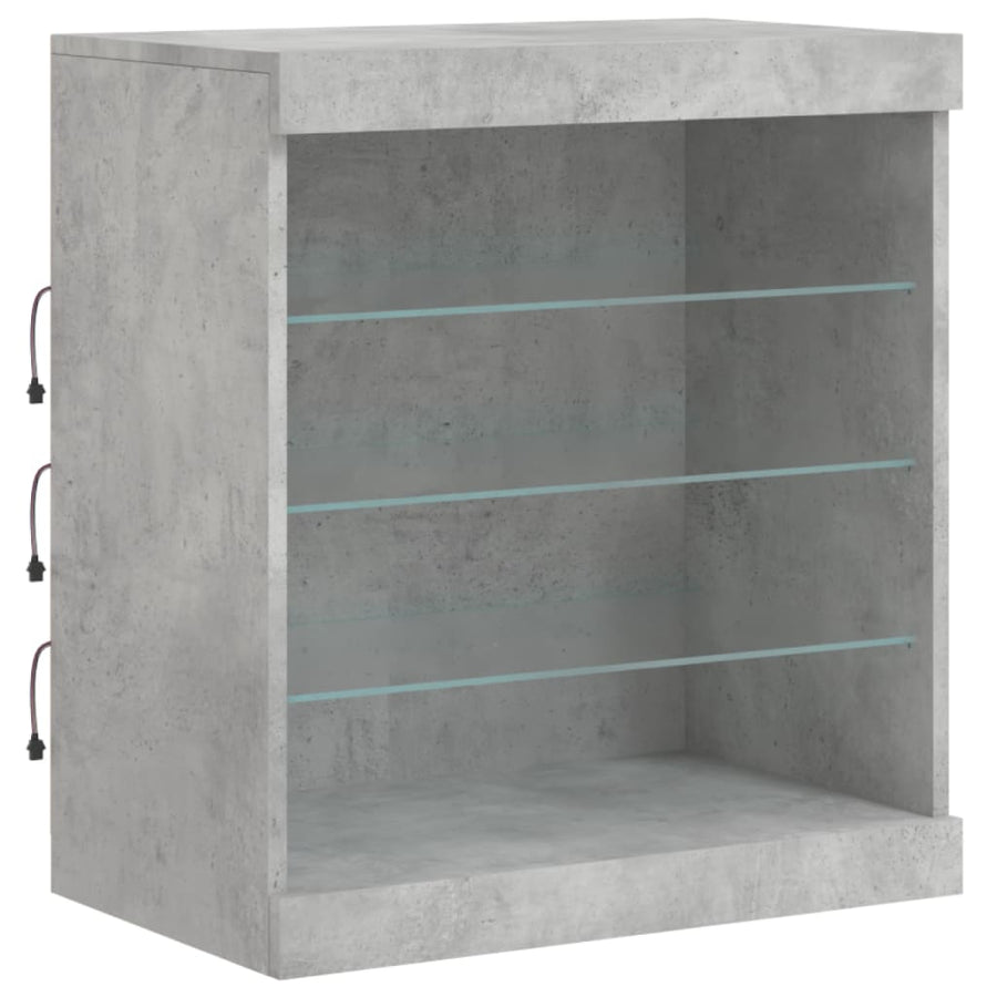 Dressoir Met Led-Verlichting 42,5X37X67 Cm Betongrijs