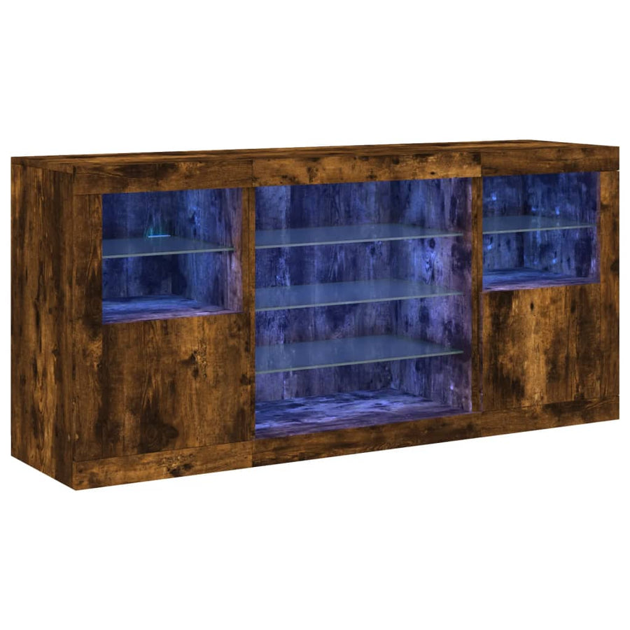 Dressoir Met Led-Verlichting 42,5X37X67 Cm Kleur Gerookt eiken
