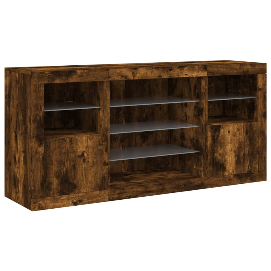 Dressoir Met Led-Verlichting 42,5X37X67 Cm Kleur Gerookt eiken