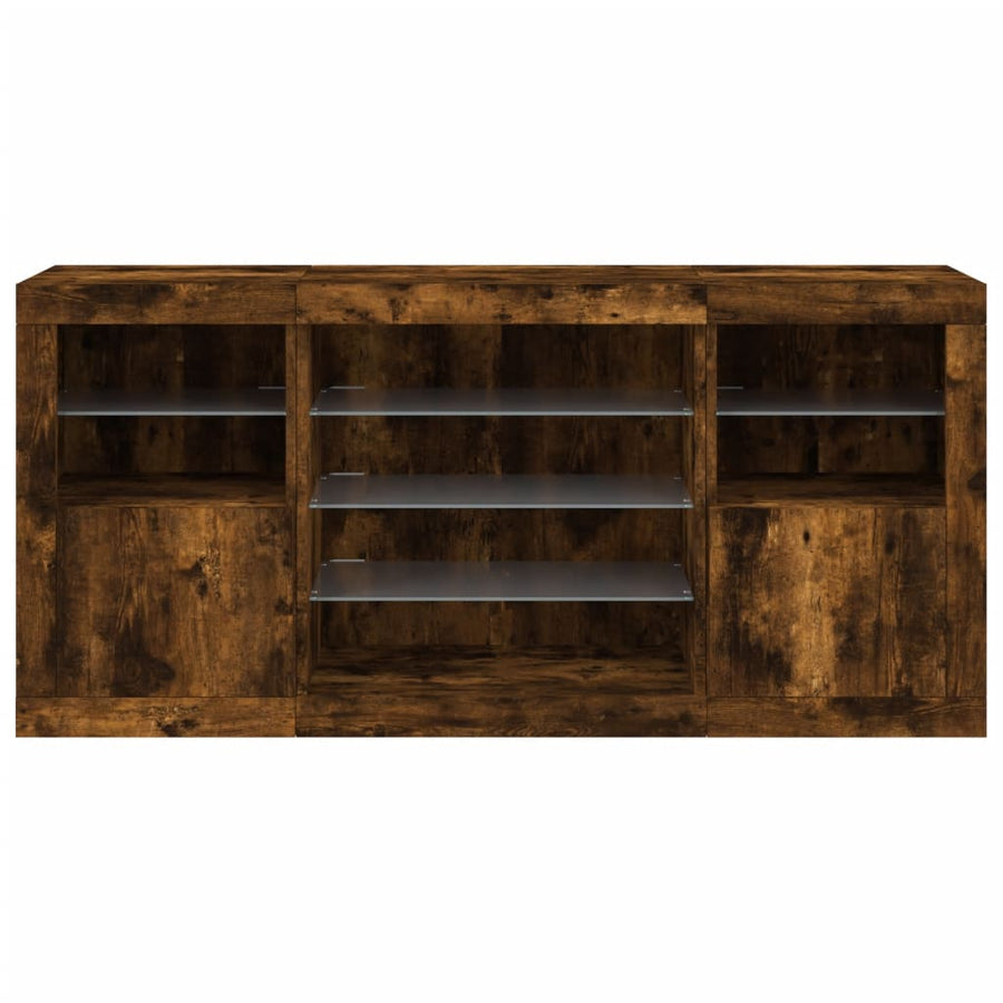 Dressoir Met Led-Verlichting 42,5X37X67 Cm Kleur Gerookt eiken