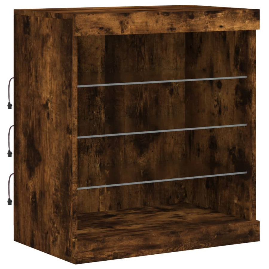 Dressoir Met Led-Verlichting 42,5X37X67 Cm Kleur Gerookt eiken