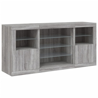 Dressoir Met Led-Verlichting 42,5X37X67 Cm Grijs sonoma