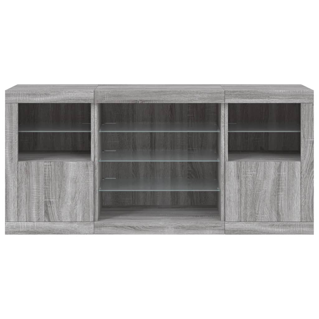 Dressoir Met Led-Verlichting 42,5X37X67 Cm Grijs sonoma