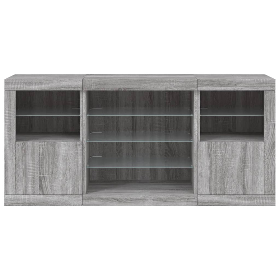 Dressoir Met Led-Verlichting 42,5X37X67 Cm Grijs sonoma