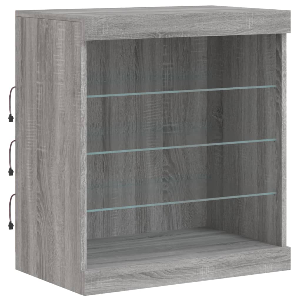 Dressoir Met Led-Verlichting 42,5X37X67 Cm Grijs sonoma