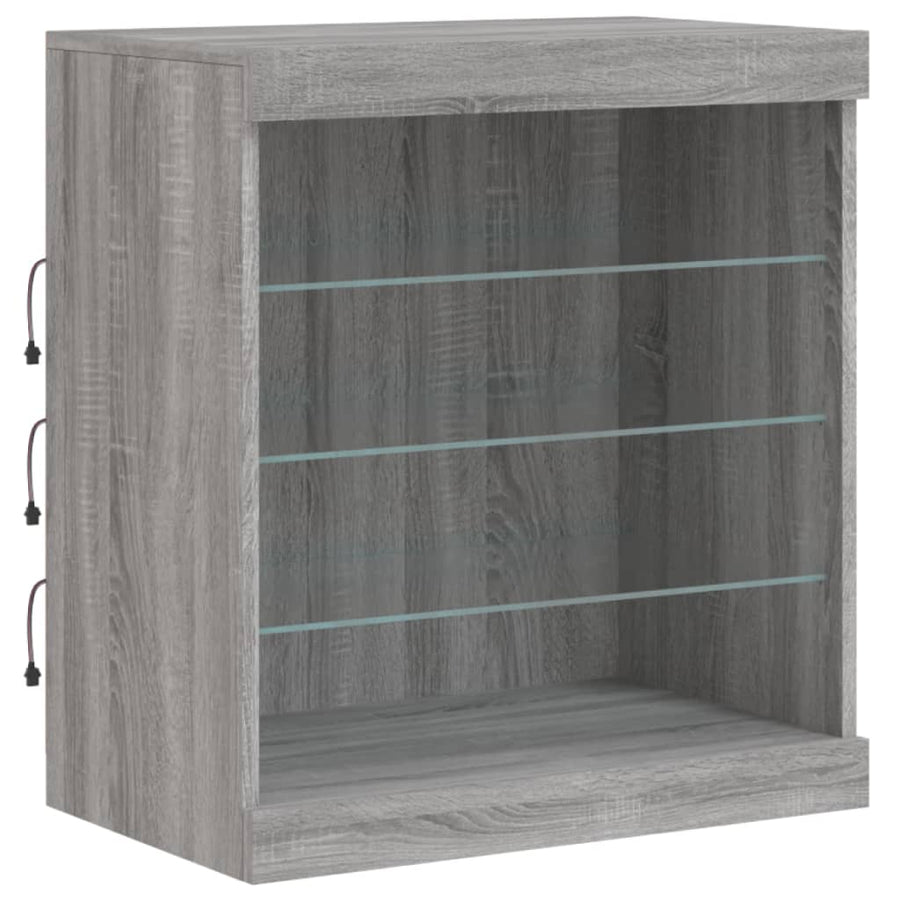 Dressoir Met Led-Verlichting 42,5X37X67 Cm Grijs sonoma