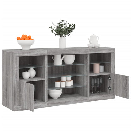 Dressoir Met Led-Verlichting 42,5X37X67 Cm Grijs sonoma