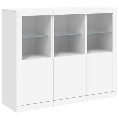 Dressoirs Met Led-Verlichting Bewerkt Hout Wit