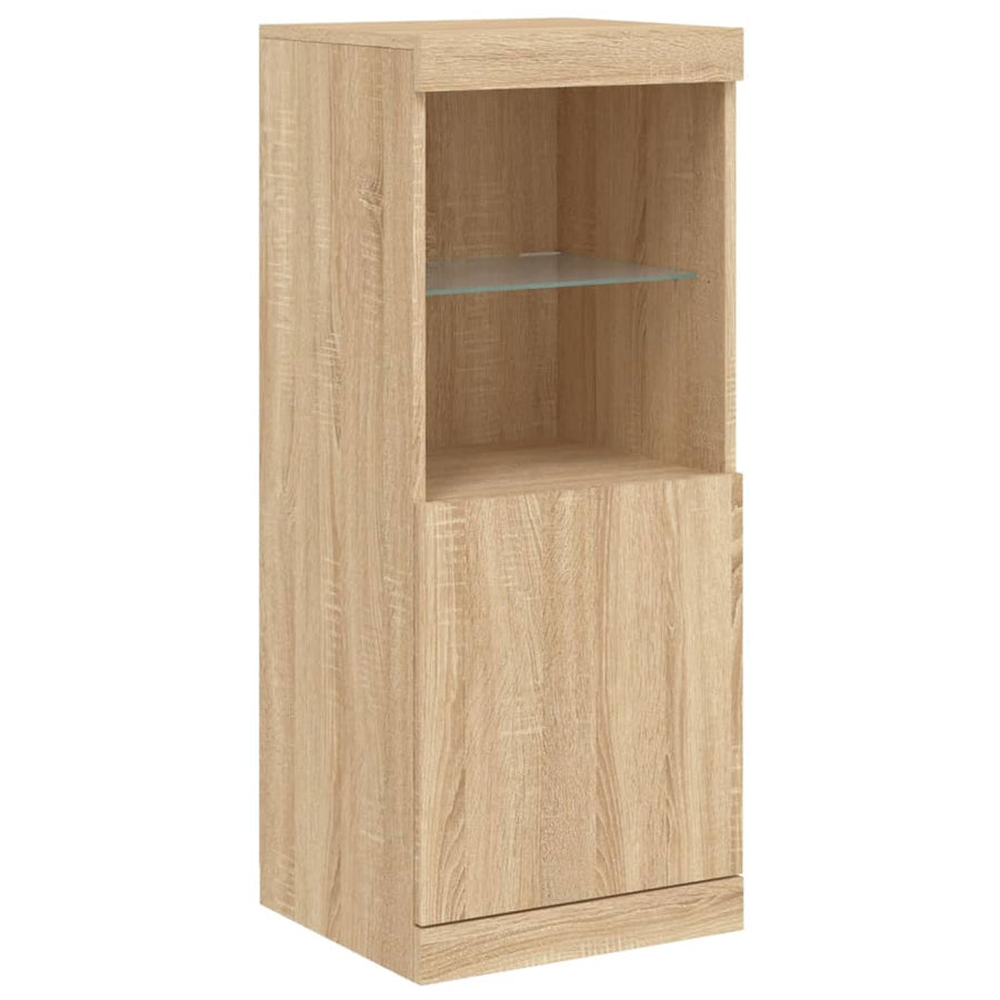 Dressoirs Met Led-Verlichting Bewerkt Hout Sonoma eiken