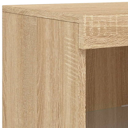 Dressoirs Met Led-Verlichting Bewerkt Hout Sonoma eiken