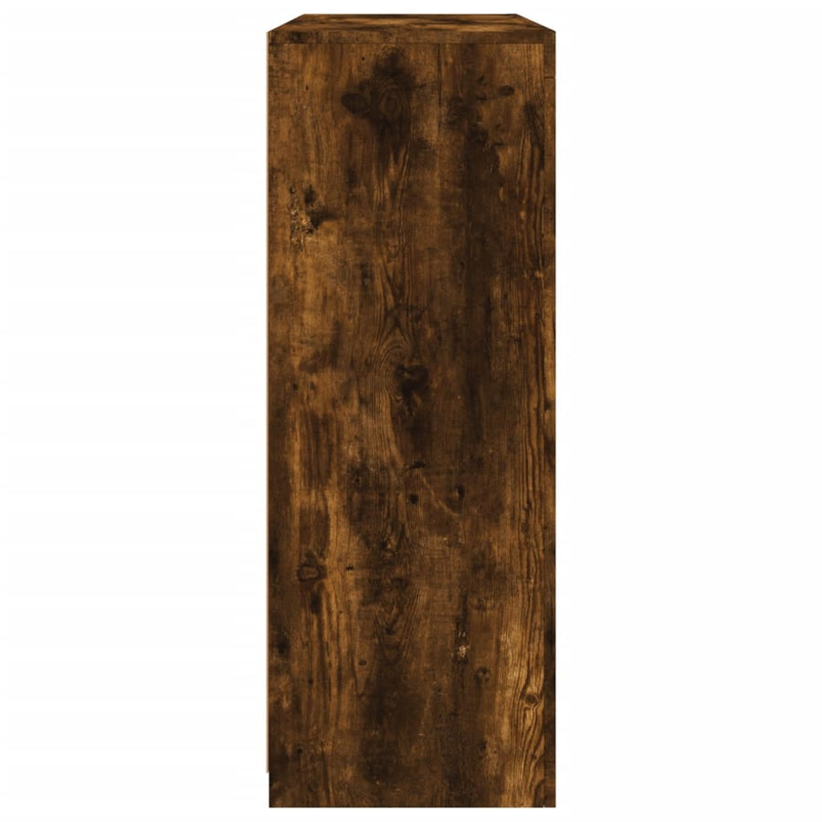 Dressoirs Met Led-Verlichting Bewerkt Hout Gerookt eiken