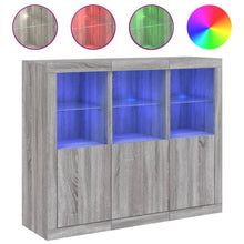 Dressoirs Met Led-Verlichting Bewerkt Hout Grijs sonoma
