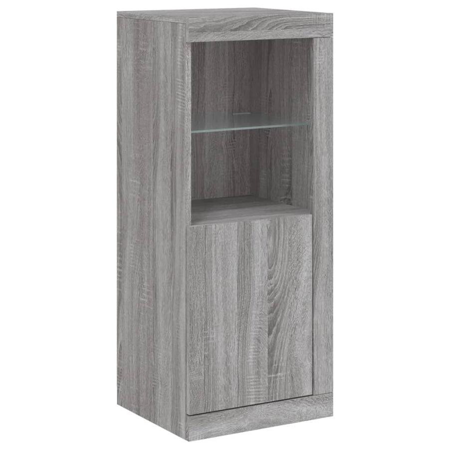 Dressoirs Met Led-Verlichting Bewerkt Hout Grijs sonoma