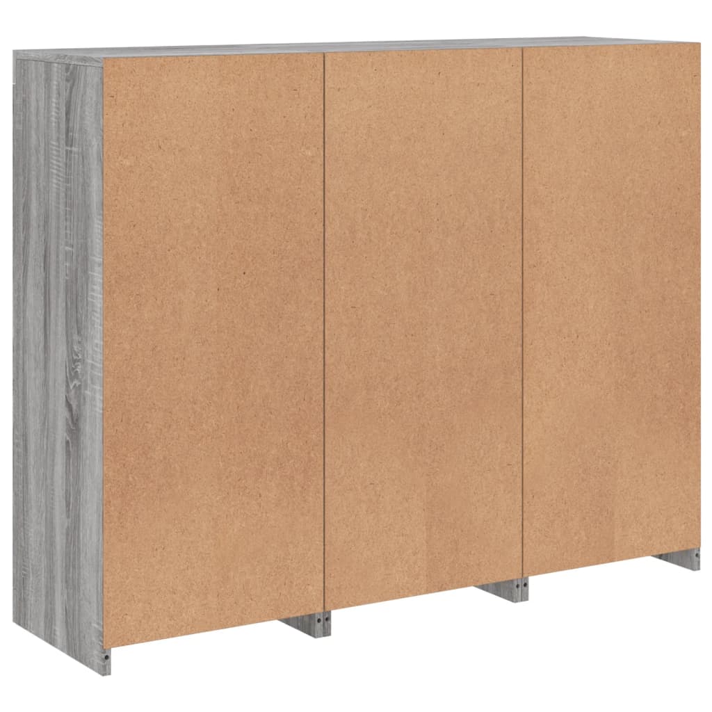 Dressoirs Met Led-Verlichting Bewerkt Hout Grijs sonoma