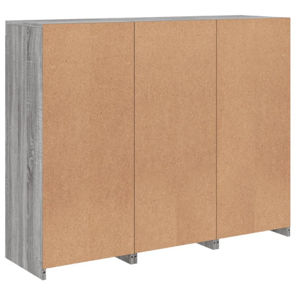 Dressoirs Met Led-Verlichting Bewerkt Hout Grijs sonoma