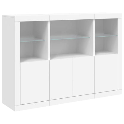Dressoirs Met Led-Verlichting Bewerkt Hout Wit