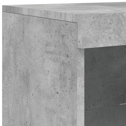 Dressoirs Met Led-Verlichting Bewerkt Hout Betongrijs