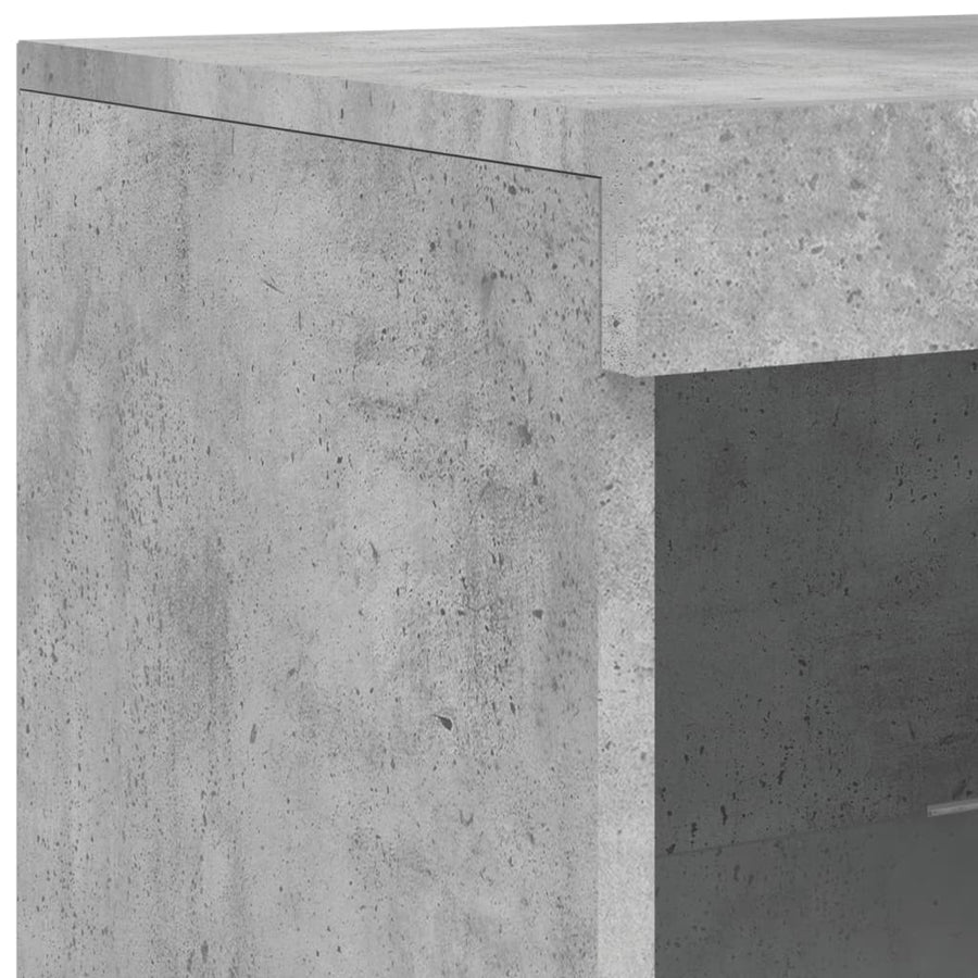 Dressoirs Met Led-Verlichting Bewerkt Hout Betongrijs