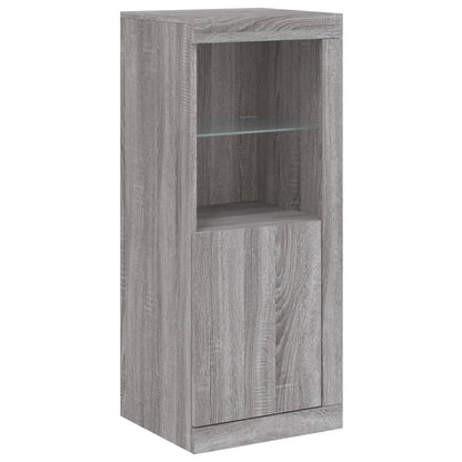 Dressoirs Met Led-Verlichting Bewerkt Hout Grijs sonoma
