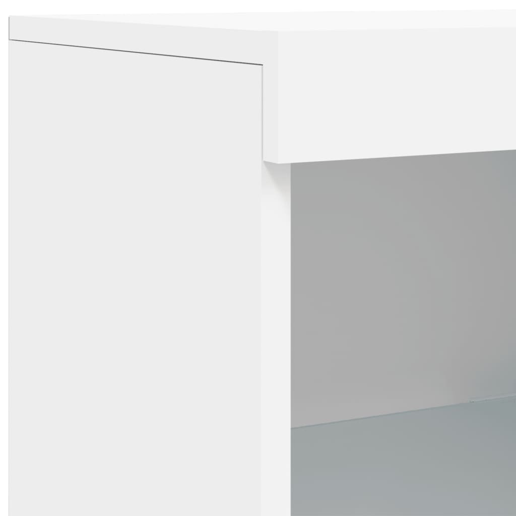 Dressoirs Met Led-Verlichting Bewerkt Hout Wit