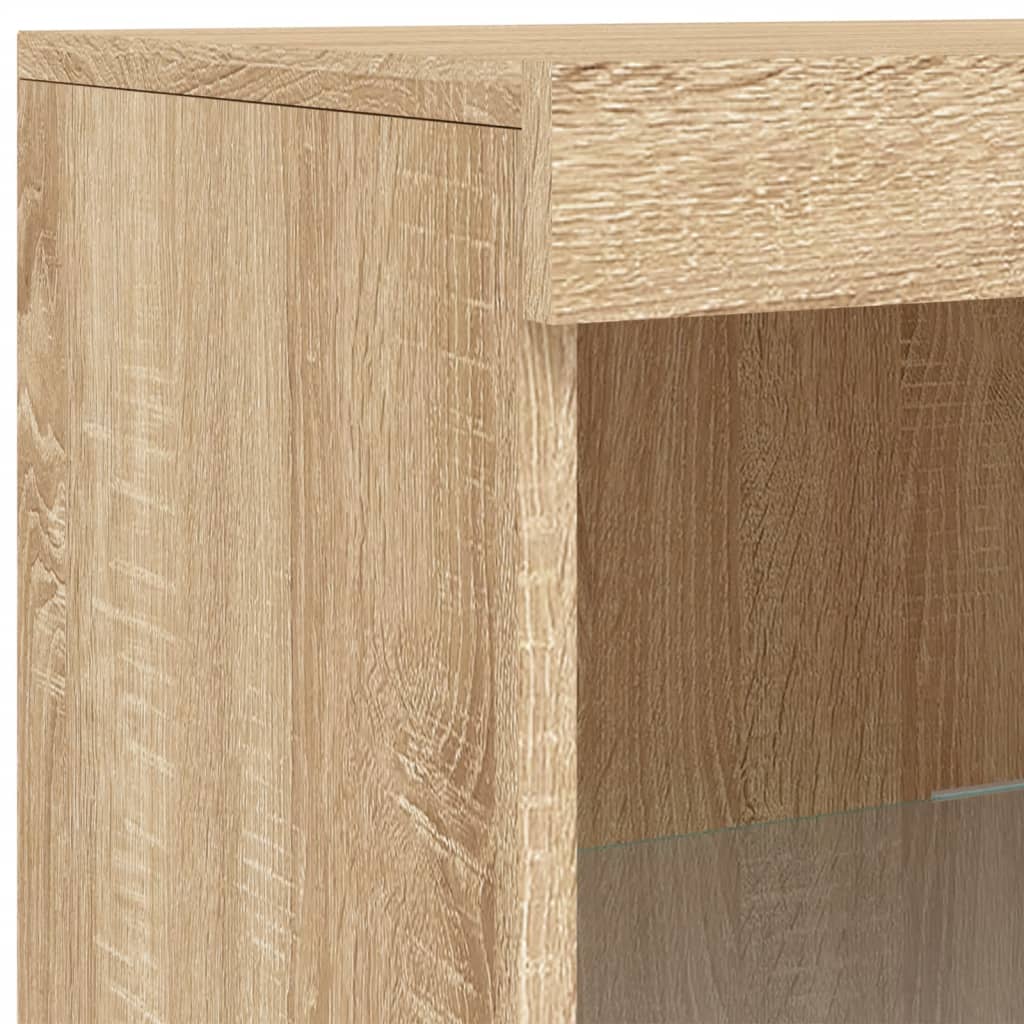 Dressoirs Met Led-Verlichting Bewerkt Hout Sonoma eiken