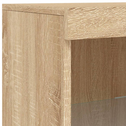 Dressoirs Met Led-Verlichting Bewerkt Hout Sonoma eiken