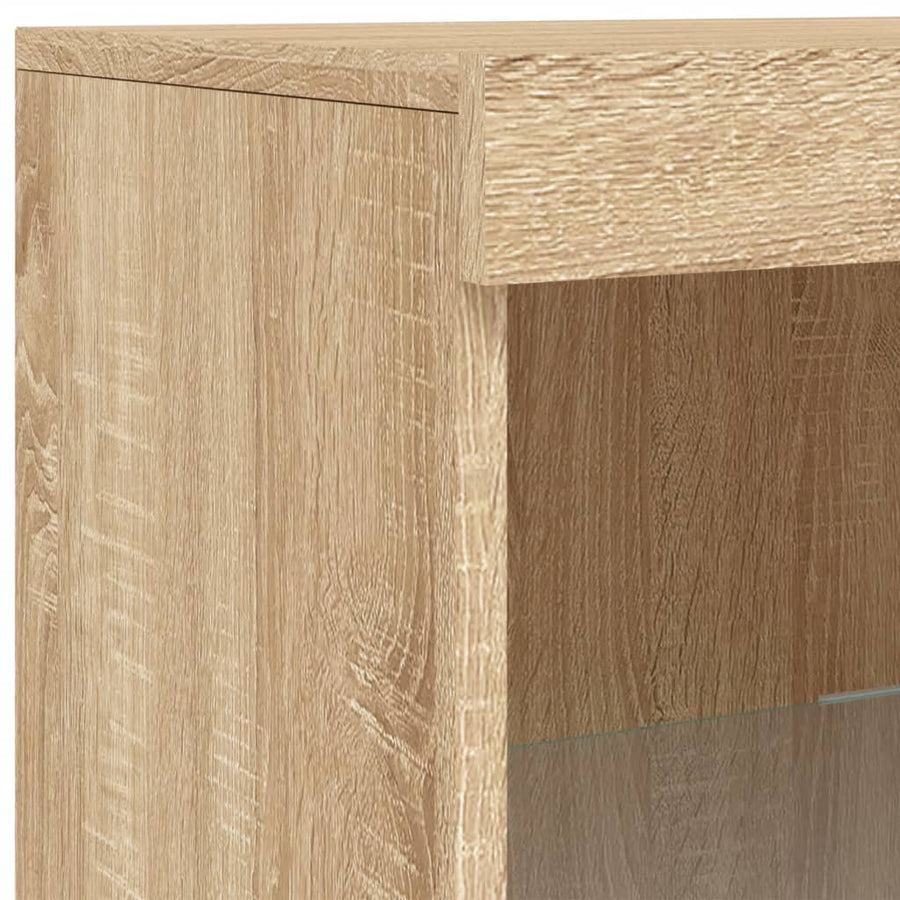 Dressoirs Met Led-Verlichting Bewerkt Hout Sonoma eiken