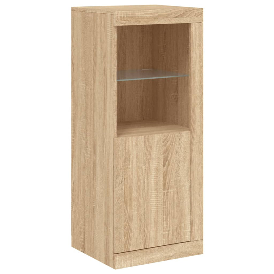 Dressoirs Met Led-Verlichting Bewerkt Hout Sonoma eiken