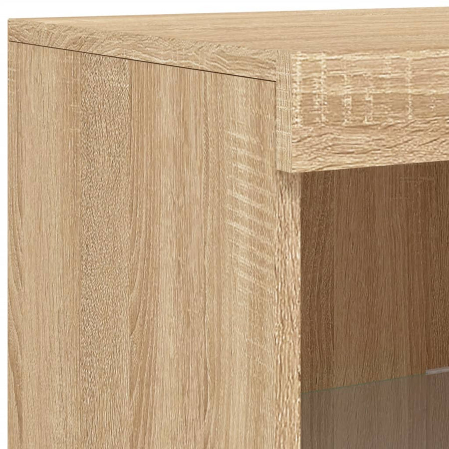 Dressoirs Met Led-Verlichting Bewerkt Hout Sonoma eiken