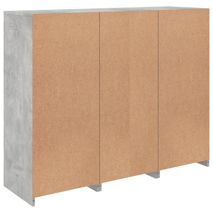 Dressoirs Met Led-Verlichting Bewerkt Hout Betongrijs