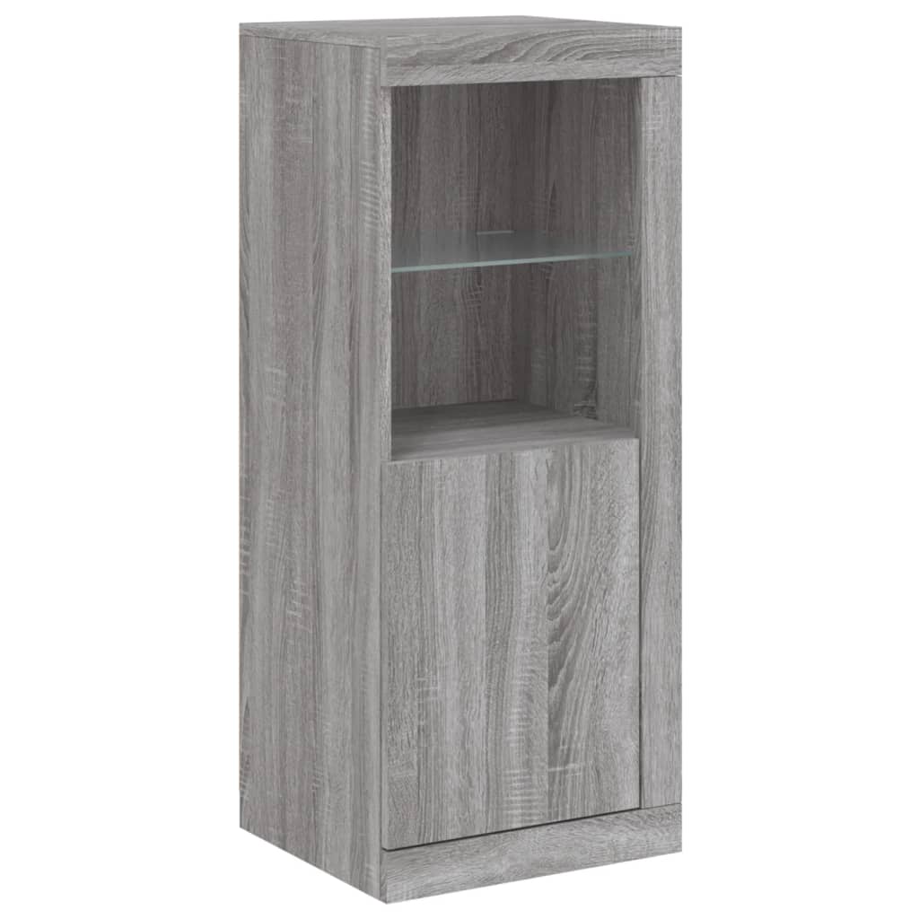 Dressoirs Met Led-Verlichting Bewerkt Hout Grijs sonoma