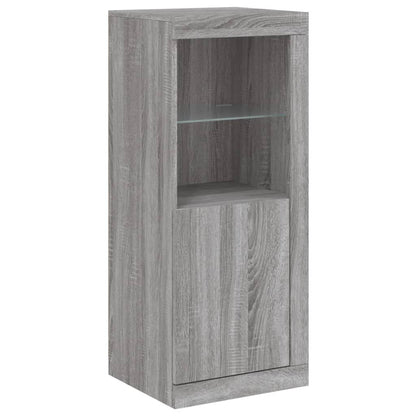 Dressoirs Met Led-Verlichting Bewerkt Hout Grijs sonoma