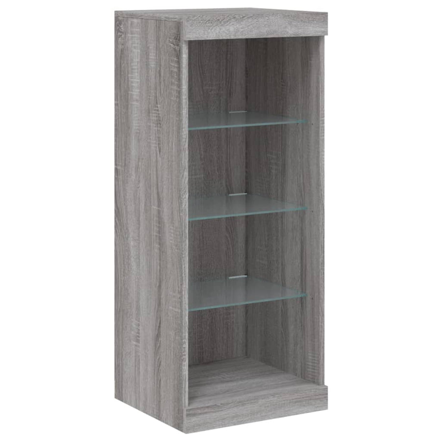 Dressoirs Met Led-Verlichting Bewerkt Hout Grijs sonoma