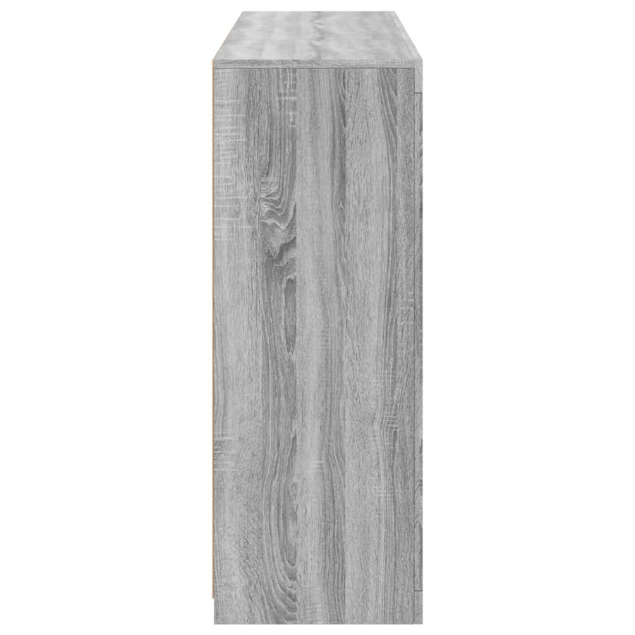 Dressoirs Met Led-Verlichting Bewerkt Hout Grijs sonoma