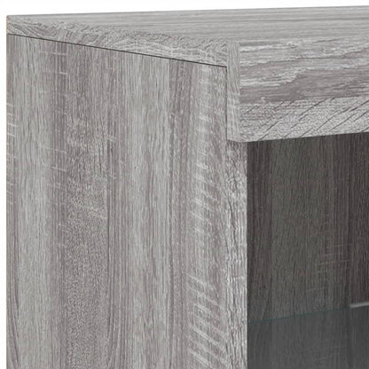 Dressoirs Met Led-Verlichting Bewerkt Hout Grijs sonoma