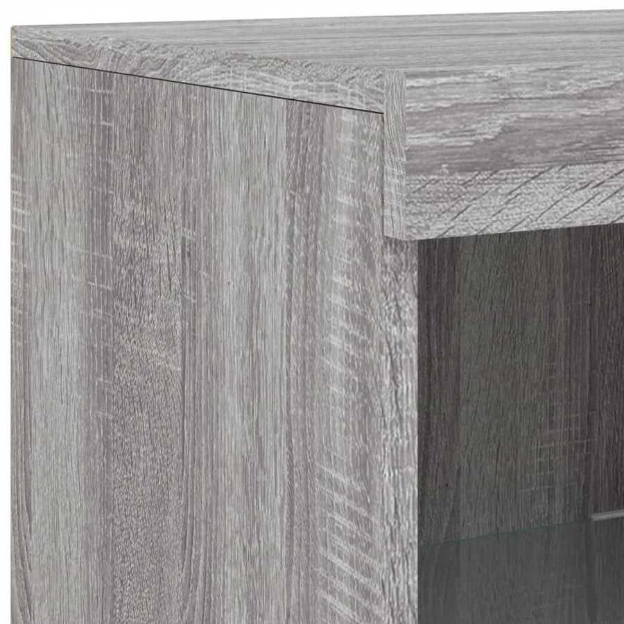 Dressoirs Met Led-Verlichting Bewerkt Hout Grijs sonoma