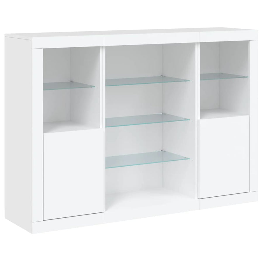 Dressoirs Met Led-Verlichting Bewerkt Hout Wit