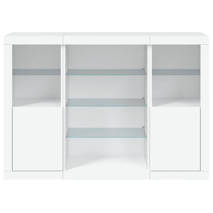 Dressoirs Met Led-Verlichting Bewerkt Hout Wit