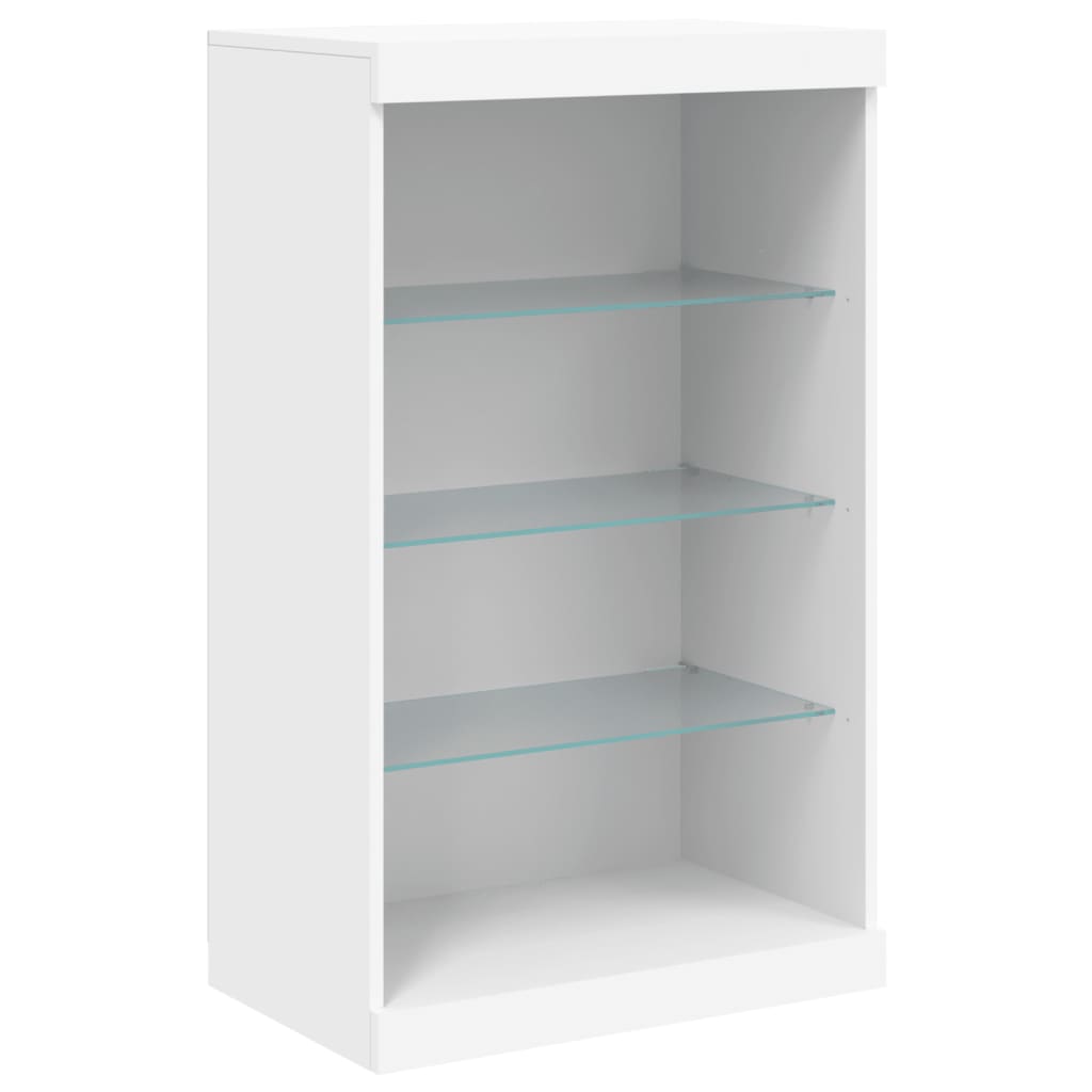 Dressoirs Met Led-Verlichting Bewerkt Hout Wit