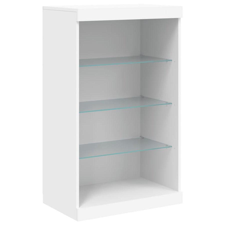 Dressoirs Met Led-Verlichting Bewerkt Hout Wit
