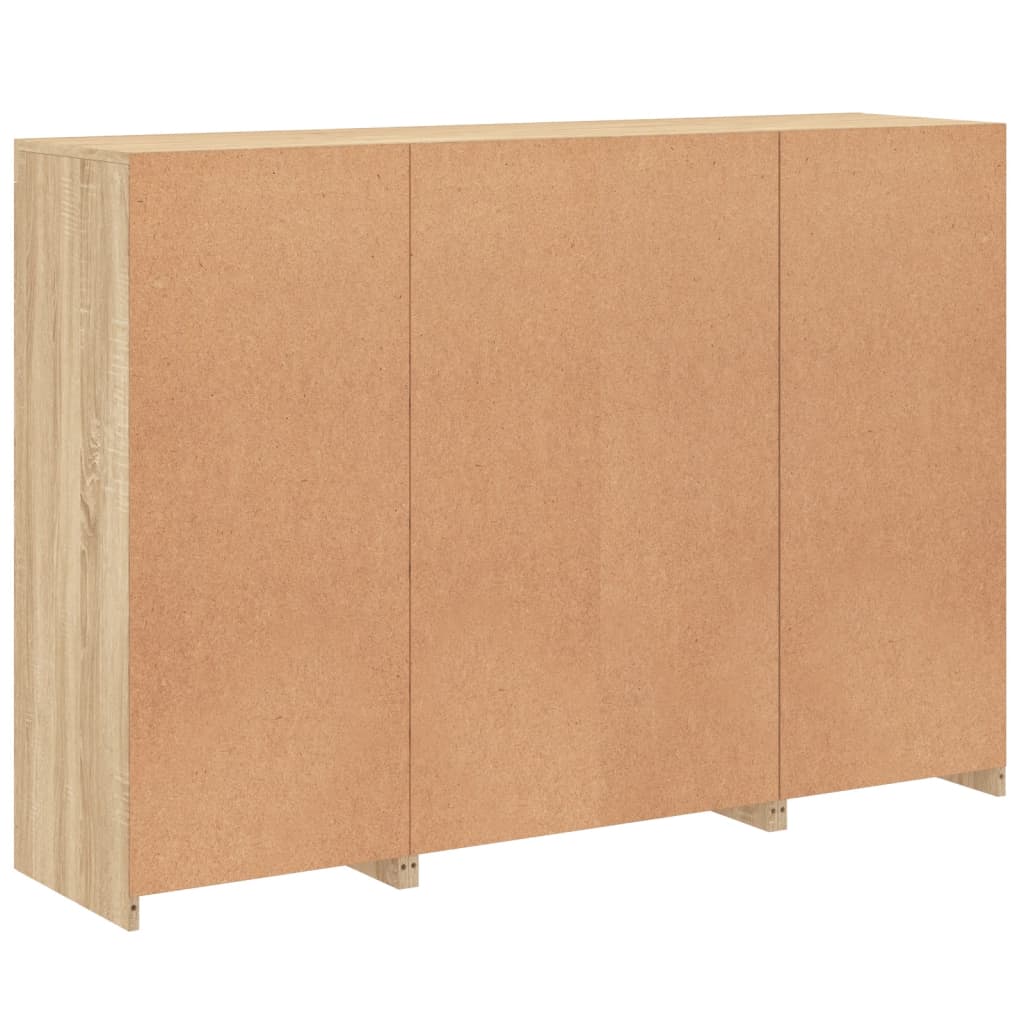 Dressoirs Met Led-Verlichting Bewerkt Hout Sonoma eiken