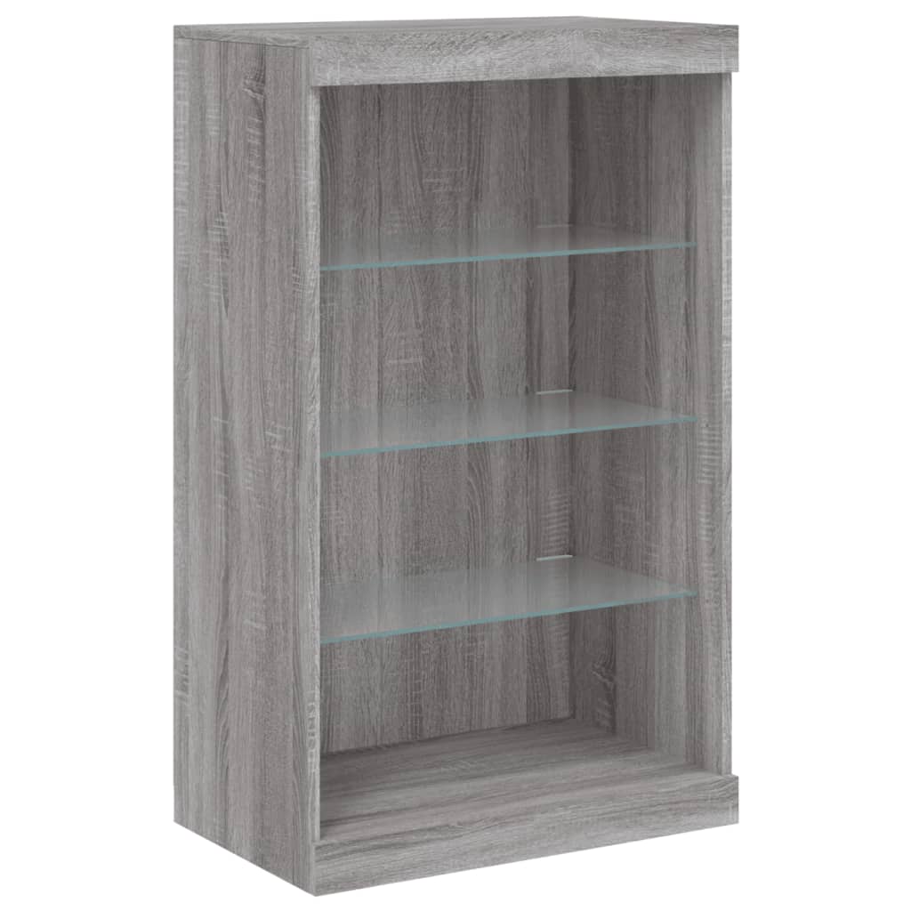 Dressoirs Met Led-Verlichting Bewerkt Hout Grijs sonoma