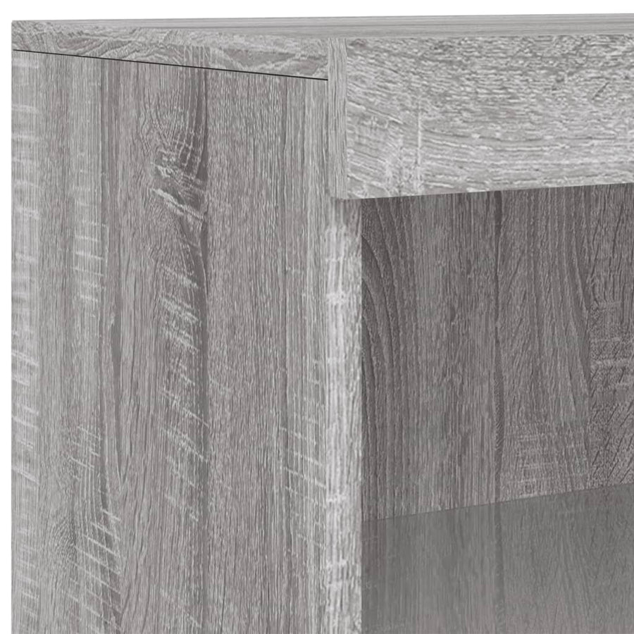 Dressoirs Met Led-Verlichting Bewerkt Hout Grijs sonoma